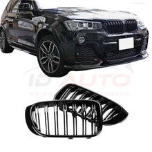 Двойни решетки (бъбреци) за BMW X3 F25 и X4 F26 (2010–2018) – черен лак