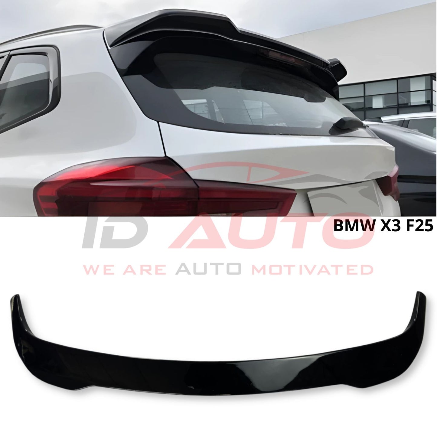 Спойлер за багажник BMW X3 F25 (2010–2017) – Черен гланц Sport Style