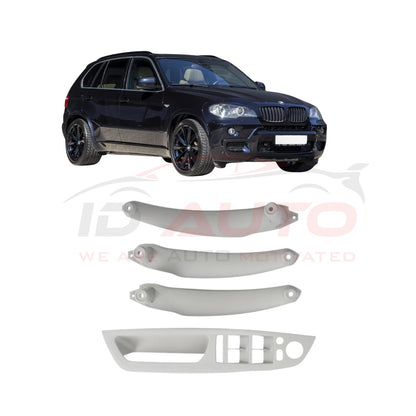 Сиви интериорни дръжки за BMW X5 E70 / X6 E71 (2006–2014) – комплект или отдено
