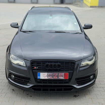 Преден лип за Audi A4 B8 (2007–2012) – черен гланц