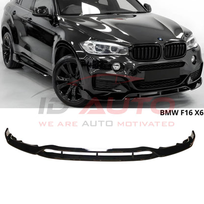 Преден лип спойлер за BMW X6 F16 M Sport (2014-2019) – Черен гланц
