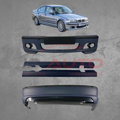 M пакет брони за BMW E46 седан (1998-2005) – M-Technik комплект предна и задна броня + прагове, mtech