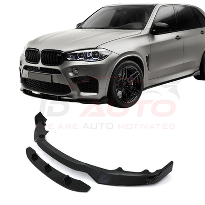 Тунинг преден лип спойлер – BMW X5 F15 (2013–2018), M броня, черен гланц