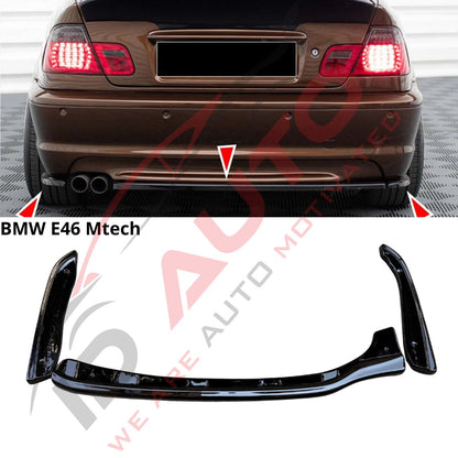 Добавки за задна M-Tech броня за BMW E46 седан – Черен гланц