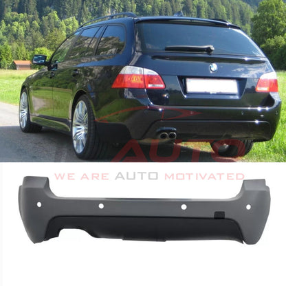 Задна броня Bmw E61 комби (2003-2007) - M Tech с отвори 24mm, тунинг