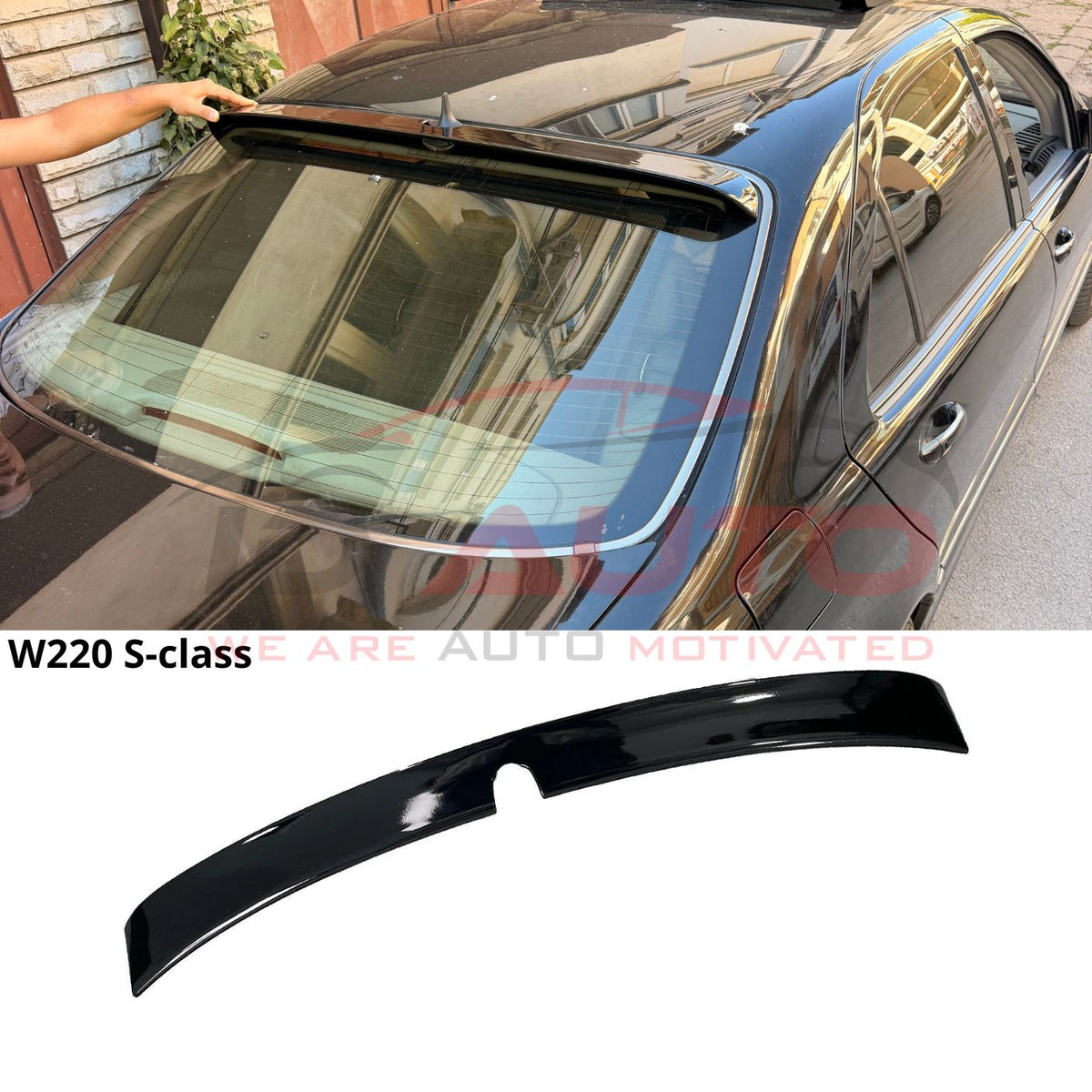 Спойлер за задно стъкло Mercedes S-Class W220 1998–2005 – черен гланц