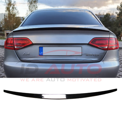 Тунинг лип спойлер за багажник – Audi A4 B8 (2008–2015), черен гланц