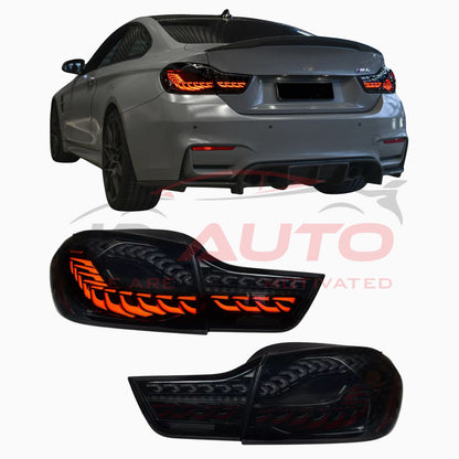 LED Стопове с Динамичен Мигач за BMW F32 / F33 / F36 / F82 / F83 (14–20) - GTS визия - Опушени