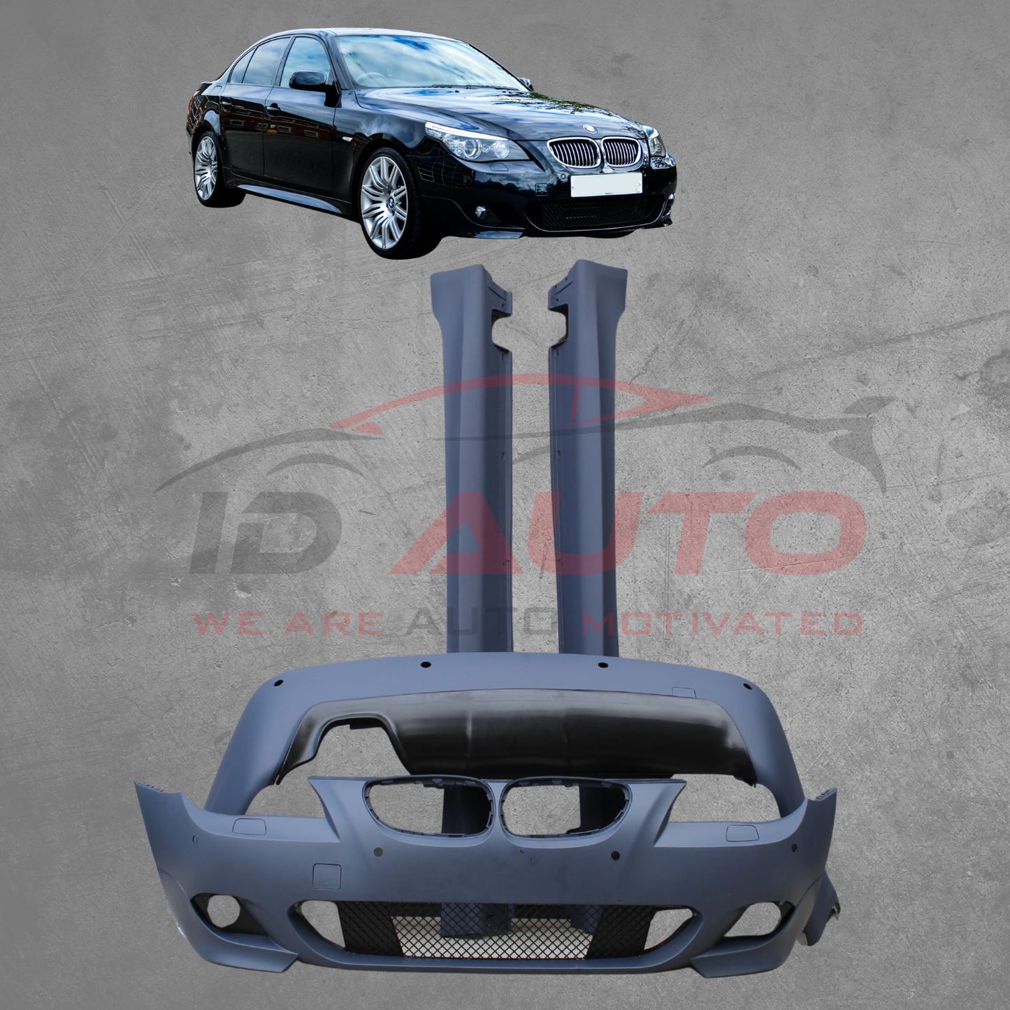 M пакет брони за BMW E60 фейс (2008 - 2011) – M-Technik комплект предна и задна броня + прагове, mtech