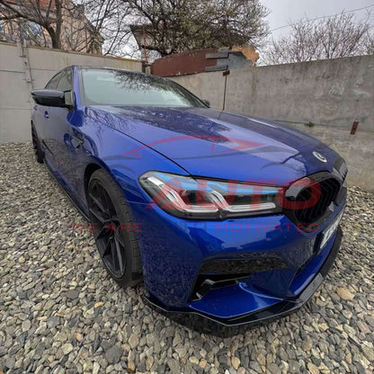 Преден лип спойлер за BMW G30 фейс (2021+) M5 броня – Черен гланц