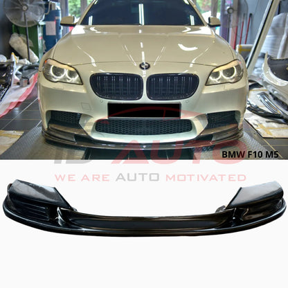 Преден лип спойлер за BMW F10 F11 - M5 броня (2011–2017) – черен гланц