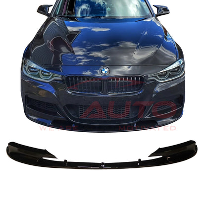 Преден лип спойлер – BMW 3 Series F30 (2011–2019), за M-Tech броня, черен гланц