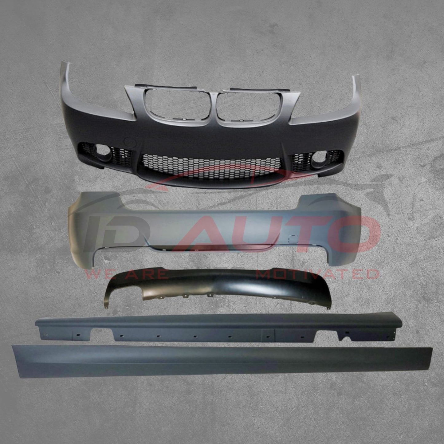 M пакет брони за BMW E90 LCI (2008–2012) – M-Technik комплект предна и задна броня + прагове, М техник дизайн