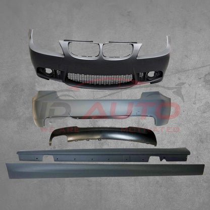 M пакет брони за BMW E90 LCI (2008–2012) – M-Technik комплект предна и задна броня + прагове, М техник дизайн