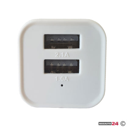 Универсално USB зарядно за кола с два порта - 13611