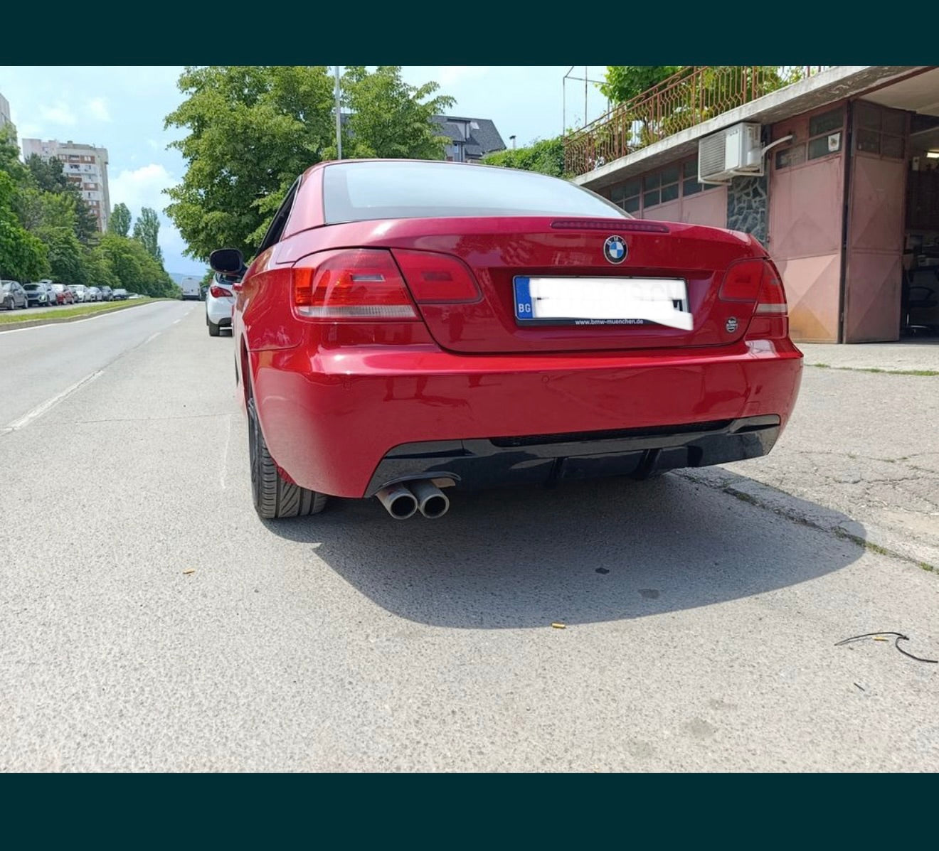 Заден дифузьор – BMW 3 Series E92/E93 (2006–2013), за M-Tech броня, черен гланц