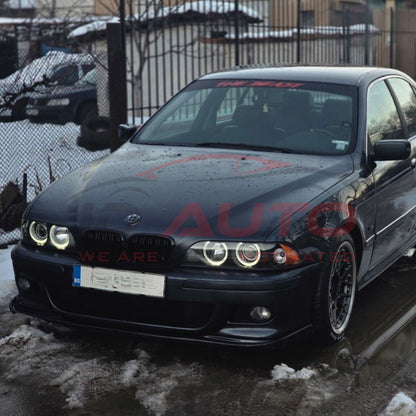 Комплект тунинг фарове с Angel Eyes за BMW 5 Series E39 (1997–2003) – черни, с включени крушки
