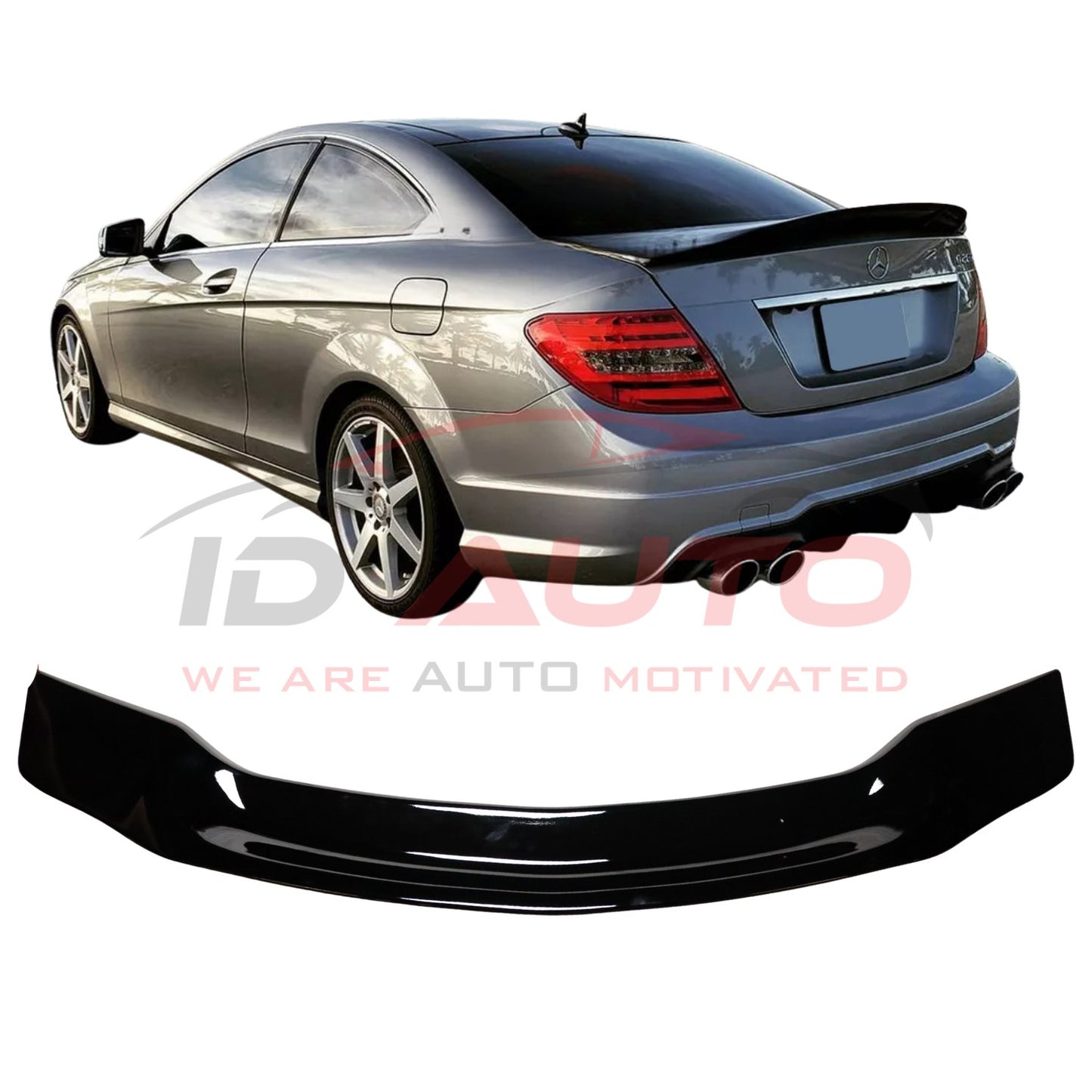 Спойлер за багажник (лип) – Mercedes C-Class Coupe W204, 2011–2015, черен