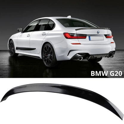 Заден лип спойлер за BMW G20 Серия 3 (2019–2024) – Черен гланц