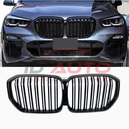 Двойни бъбреци за BMW X5 G05 – Черен гланц, премиум M-Style решетки