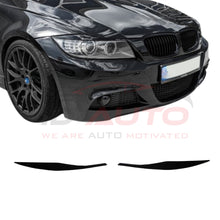 Вежди за фарове - BMW E90/E91 (2008-2011) фейс - черен гланц