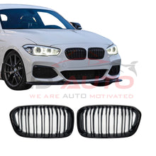 Тунинг решетки (бъбреци) за BMW F20/F21 LCI (2015–2018) – черен лак