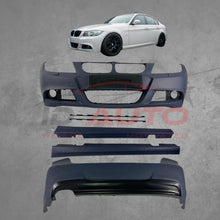 M пакет брони за BMW E90 LCI (2008–2012) – M-Technik комплект предна и задна броня + прагове, М техник дизайн