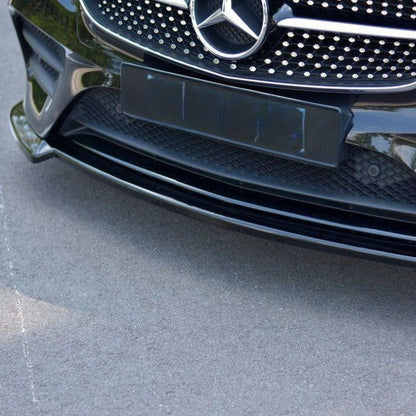 Преден лип спойлер за Mercedes E-Class W213 (2016+) – Черен гланц