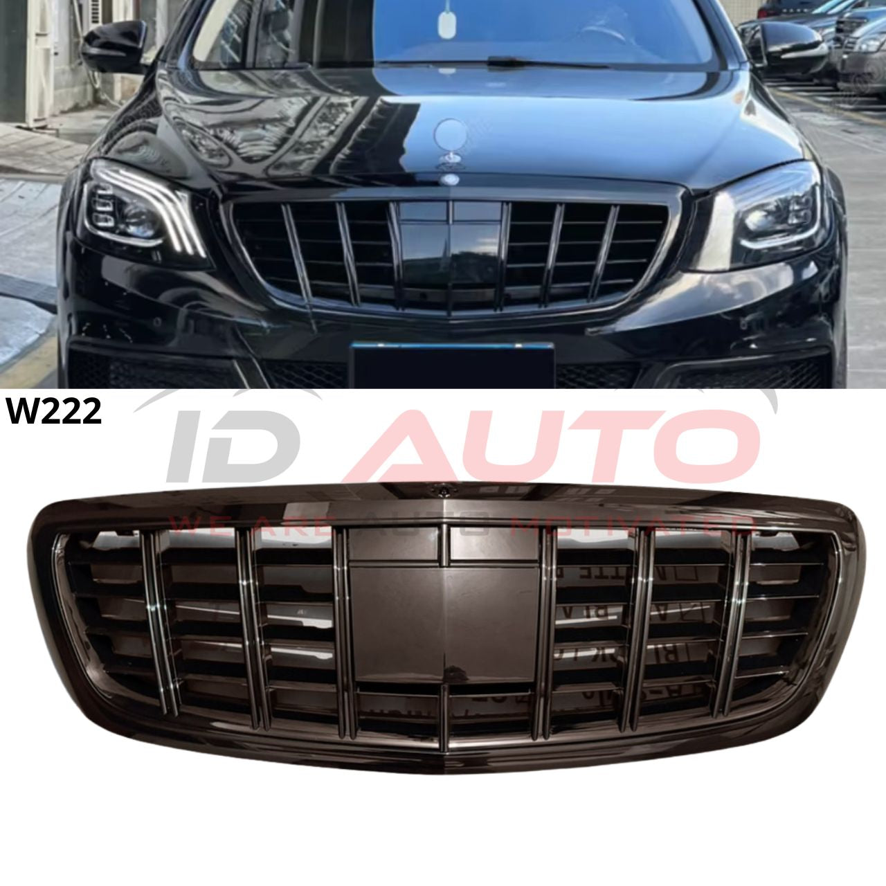 Тунинг решетка за Mercedes S-Class W222 (2014–2020) - Brabus дизайн - черен гланц