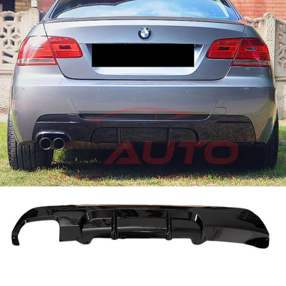 Заден дифузьор – BMW 3 Series E92/E93 (2006–2013), за M-Tech броня, черен гланц