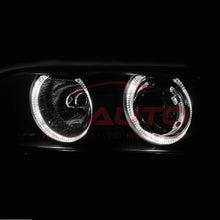 Комплект тунинг фарове с Angel Eyes за BMW 5 Series E39 (1997–2003) – черни, с включени крушки