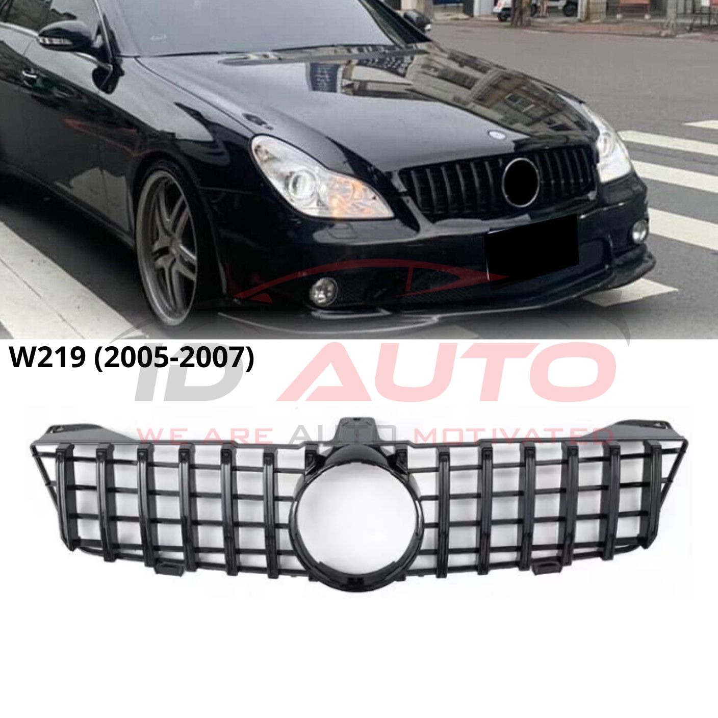 Решетка GT за Mercedes CLS W219 (2005-2007) – Gloss Black