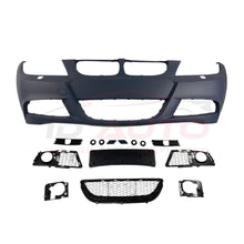 Предна броня за BMW E90/E91 (2008+) – M-Tech дизайн, с отвори за пръскалки, без парктроник, грундирана