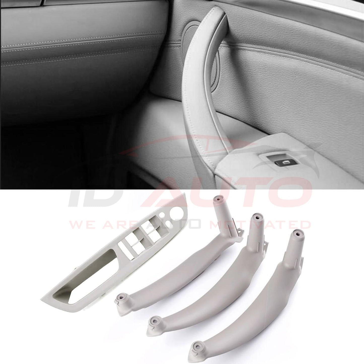 Сиви интериорни дръжки за BMW X5 E70 / X6 E71 (2006–2014) – комплект или отдено