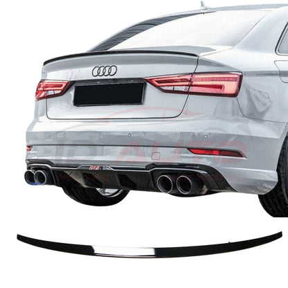 Спойлер за багажник (лип) – Audi A3 седан 8V (2013–2020), черен гланц