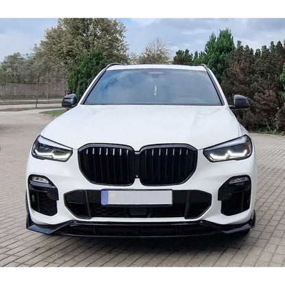 Преден лип спойлер за BMW X5 G05 (2019-2023) M Sport – черен гланц
