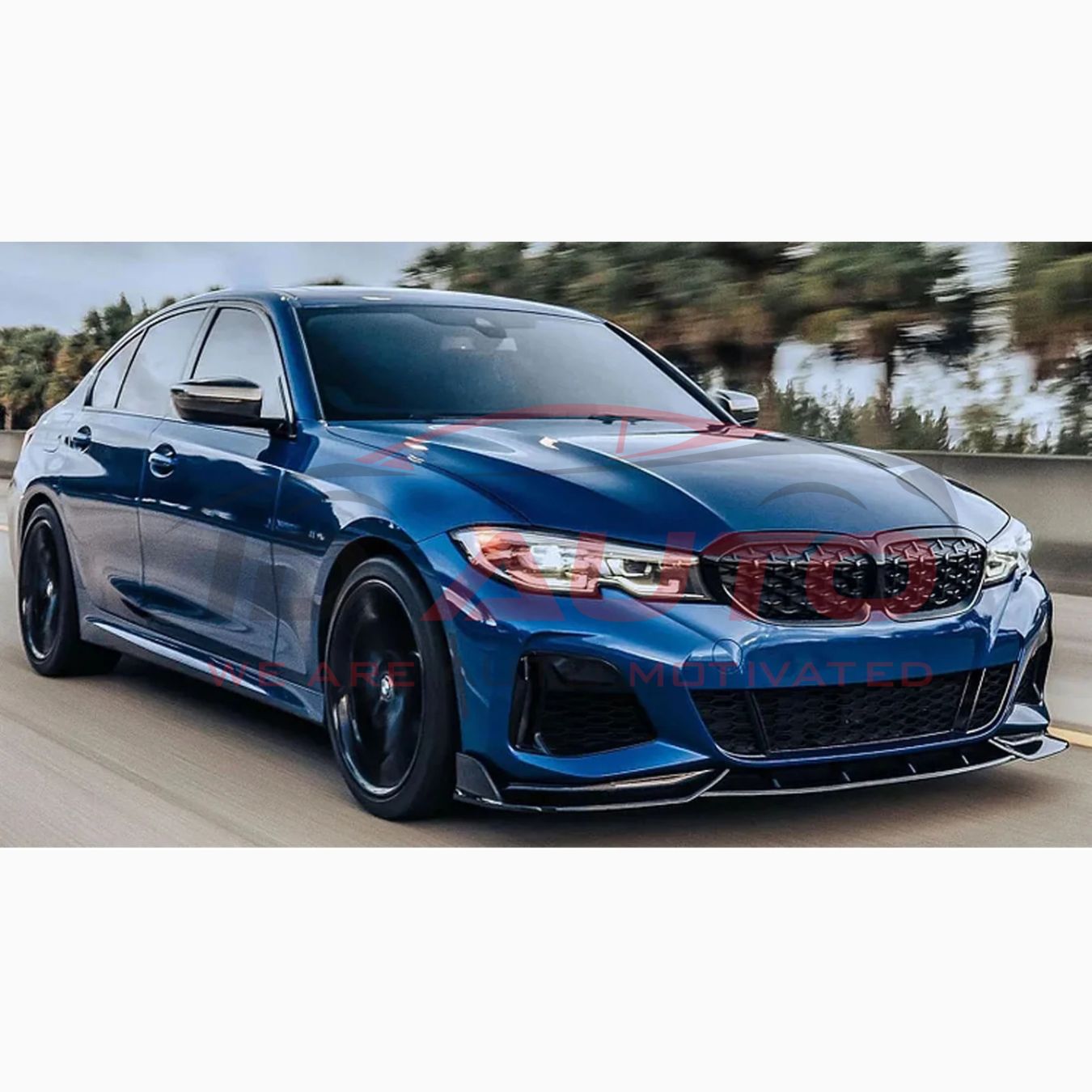 Преден лип спойлер за BMW G20 M Tech (2019–2024) – Черен гланц