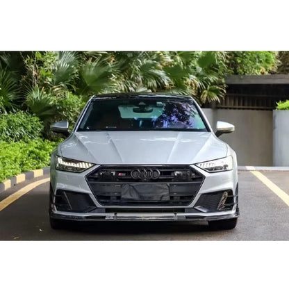 Преден лип спойлер за Audi A7 C8 (2018+) – черен гланц