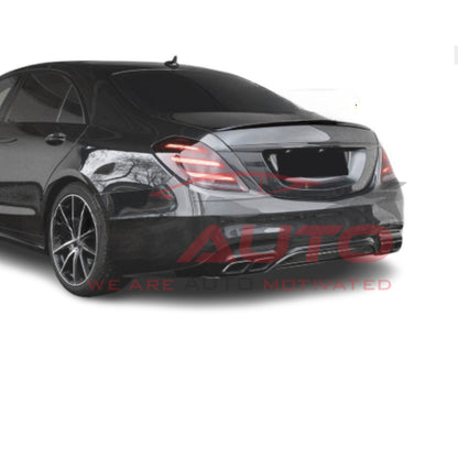 Спойлер за багажник (лип) – Mercedes S-Class W222 (2013–2020), черен гланц
