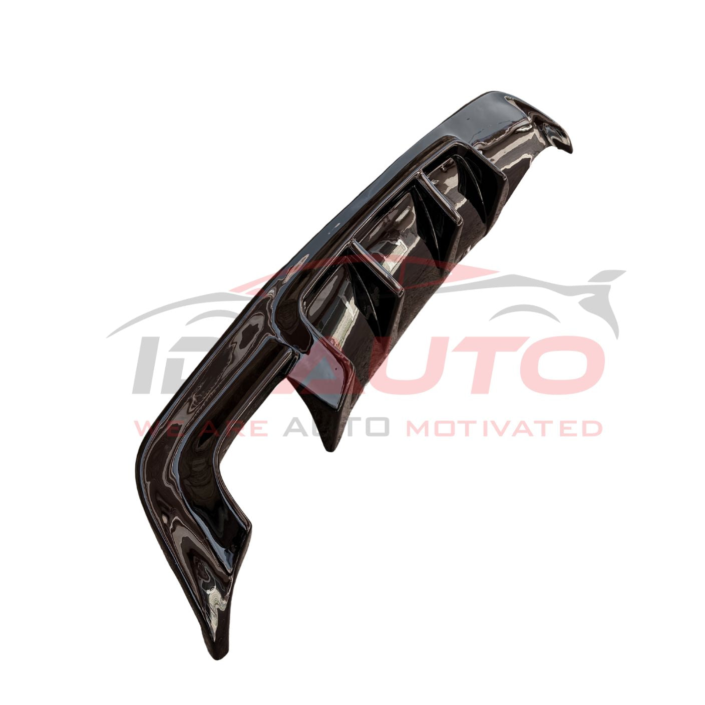 Дифузьор за Bmw E60 E61 - Единичен, Оребрен черен гланц, M-tech