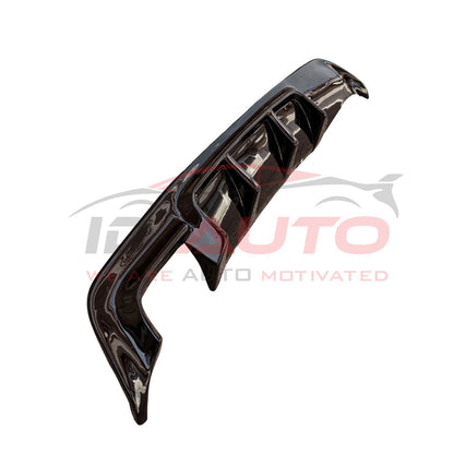 Дифузьор за Bmw E60 E61 - Единичен, Оребрен черен гланц, M-tech