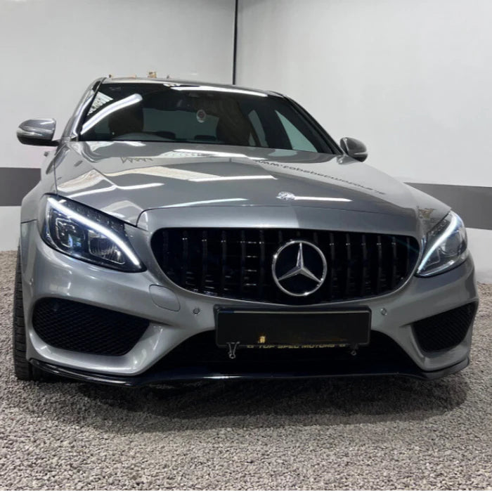 Тунинг решетка за Mercedes C-Class W205 (2014–2018) – GT визия черен гланц