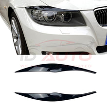 Вежди за фарове - BMW E90/E91 (2008-2011) фейс - черен гланц