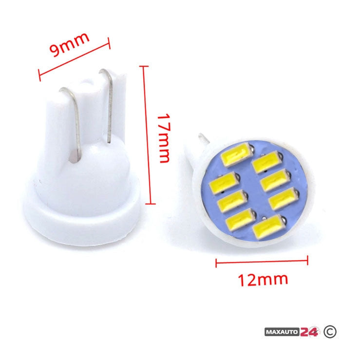 Диодни крушки Т10 - 12V 2бр/к-т