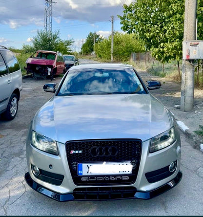 Преден лип спойлер за Audi A5 Sportback 8T8 (2009–2016) – тунинг, черен