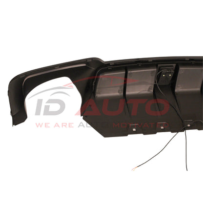 Дифузьор за Задна броня BMW F10 / F11 с F1 стоп – Черен гланц с щипки