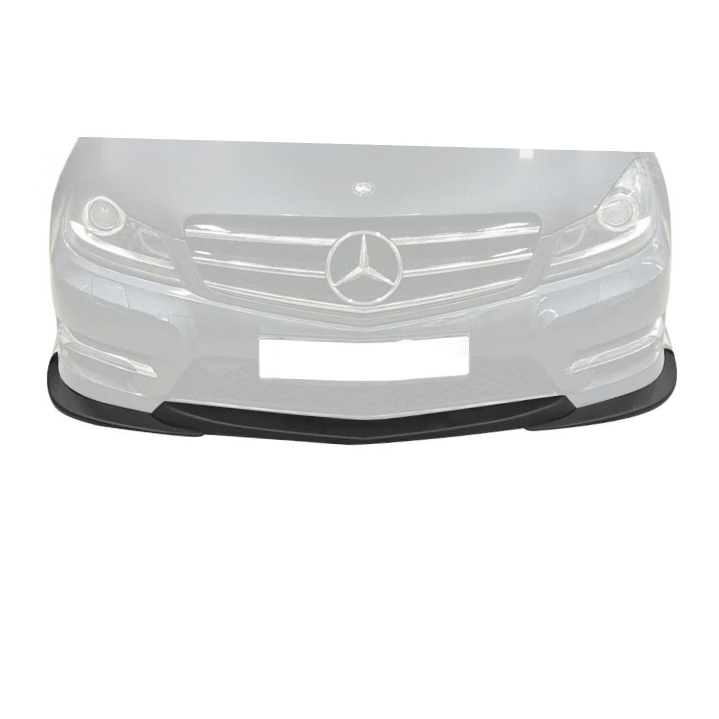 Преден лип спойлер за Mercedes C-Class W204 Face (2011-2014) – Черен гланц