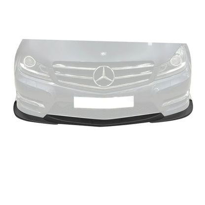 Преден лип спойлер за Mercedes C-Class W204 Face (2011-2014) – Черен гланц