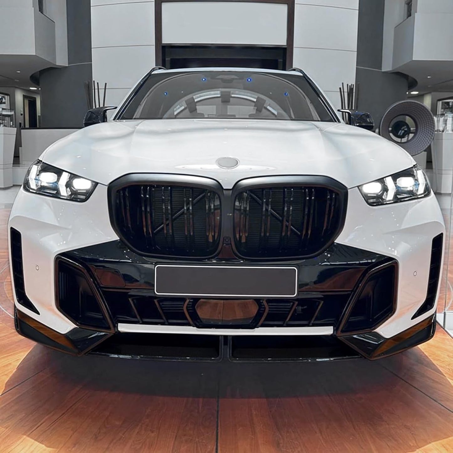 Преден лип спойлер за BMW X5 G05 LCI (2023+) M Sport – черен гланц