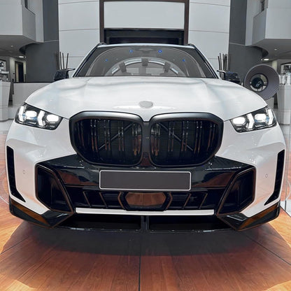 Преден лип спойлер за BMW X5 G05 LCI (2023+) M Sport – черен гланц